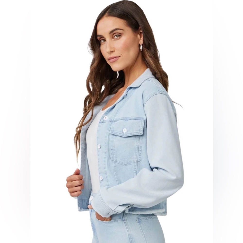Bella Dahl Coco Fray Cropped Denim Jacket – Tidal Spray Wash